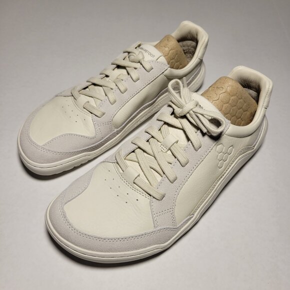 Vivobarefoot Womens Gobi II Premium Leather Sneaker in Limestone - Picture 5 of 13